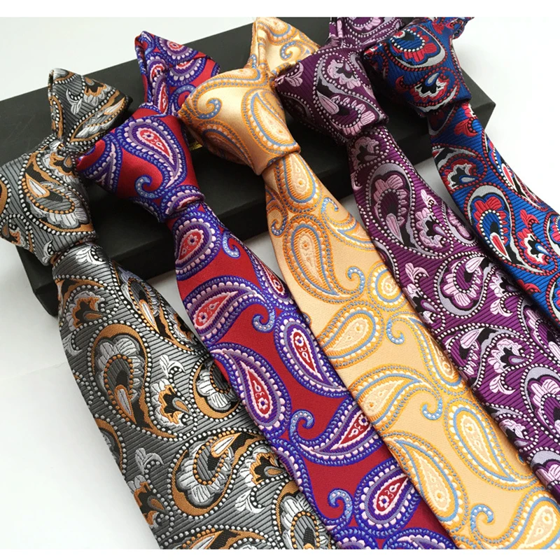 

Fashion Men's Ties for Suits Vintage Paisley Neck Ties Polyester Plaid Necktie Floral Gravata for Men Wedding Dots Ties for Men