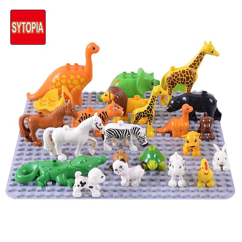 Sytopia Animals Cat Dog Compatible With Legoing Duplo Farm Block  Accessories Mobil Pets Toy For Toddler Kid Children Girl Boy