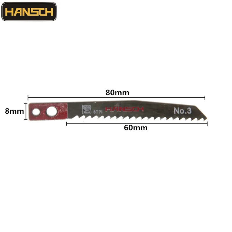 HANSCH лобзик 80*3 HSS NO.3 металл Быстрая резка 5 шт. для Makita режущий инструмент подходит из твердой древесины, пробки, фанеры, ламинированной доски