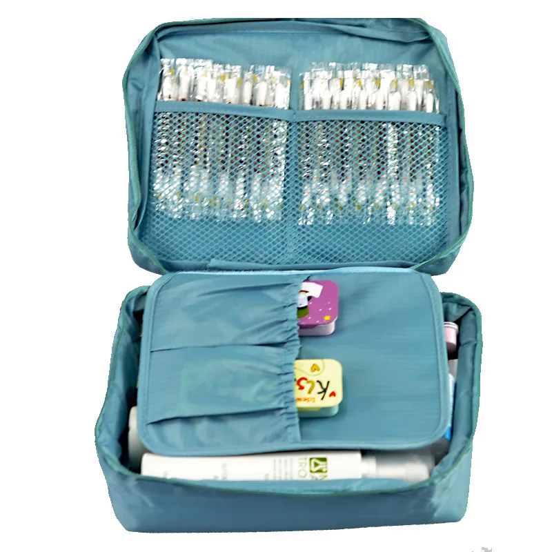 Небесно-голубой походный набор первой помощи, сумка для дома, маленькая медицинская коробка, аварийный набор для выживания, лечение, Отдых на природе