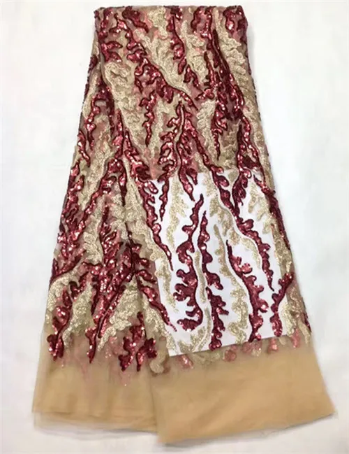 

New arrival African Sequence guipure lace fabric with sequins net lace fabric for Evening dress