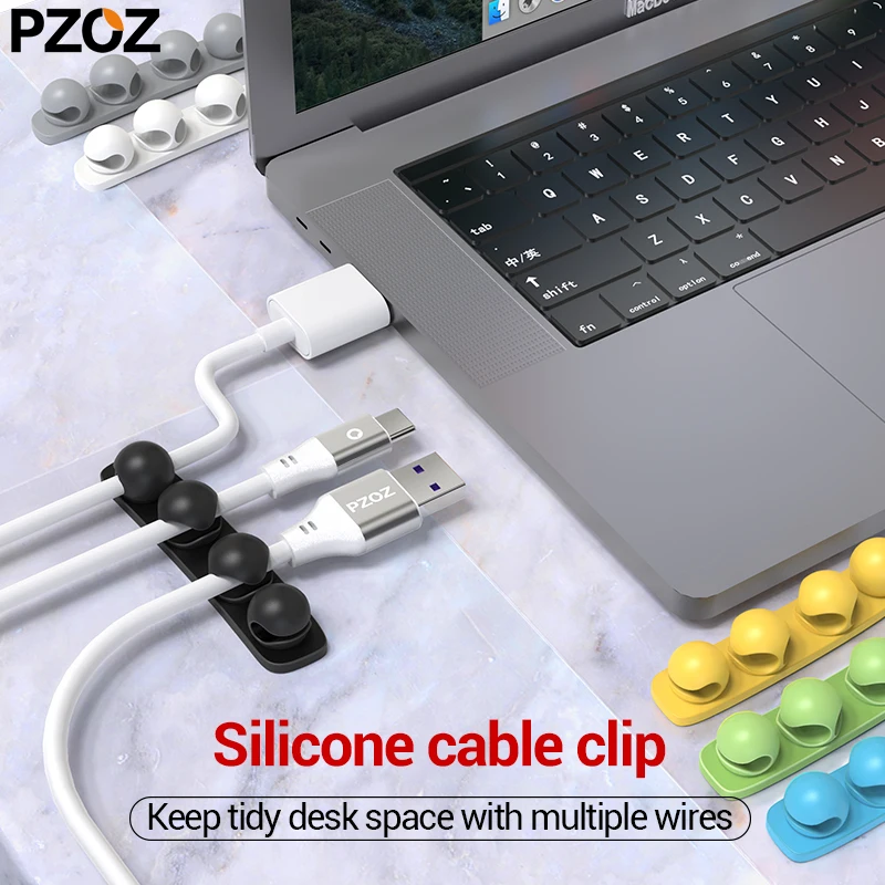 PZOZ мобильный телефон кабельный зажим силиконовый Кабельный органайзер USB для