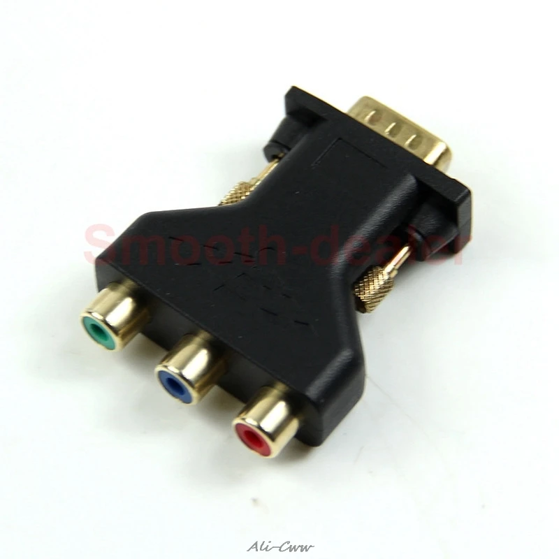 15 Pin VGA Мужской до 3 RCA Женский M/F адаптер Соединительный конвертер новое высокое качество