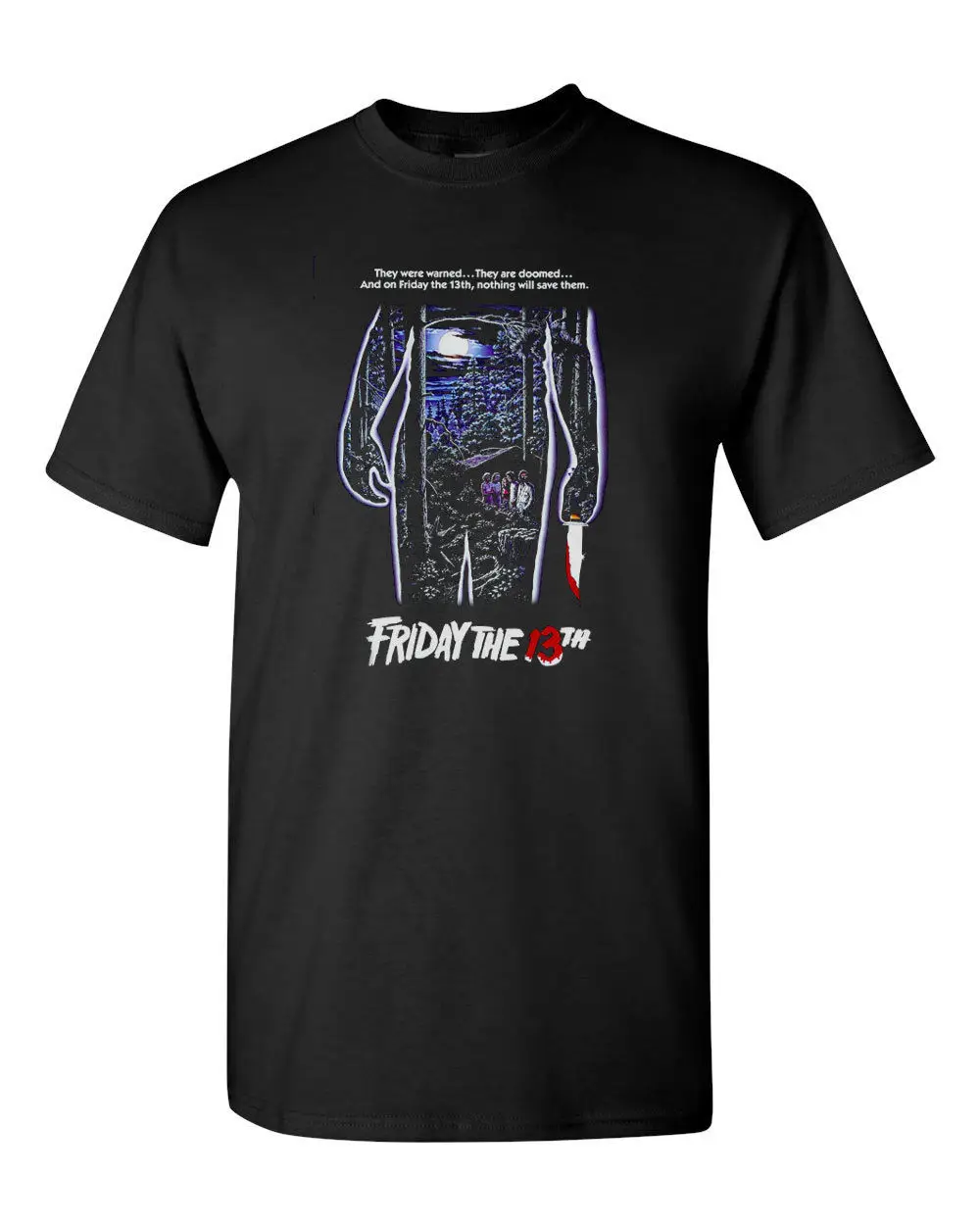 Friday The 13th Хэллоуин пользовательские мужские футболки тройник S-3XL новый-черный