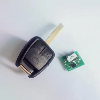 

3 Button Remote Key + New Remote & Transponder ID40 Chip For Vauxhall for Opel Astra Vectra Zafira 433.92MHz HU100 Uncut Blade
