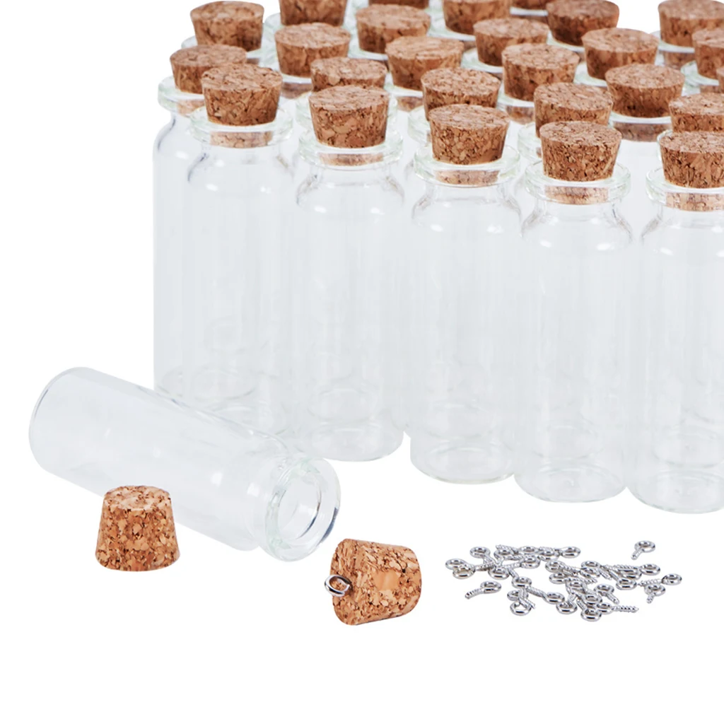 30pcs Clear Glass Bottles Tiny Jars Bottles With Corks and Screws Jute Twine Handmade Wishing Bottle Set DIY Pendants Art Crafts