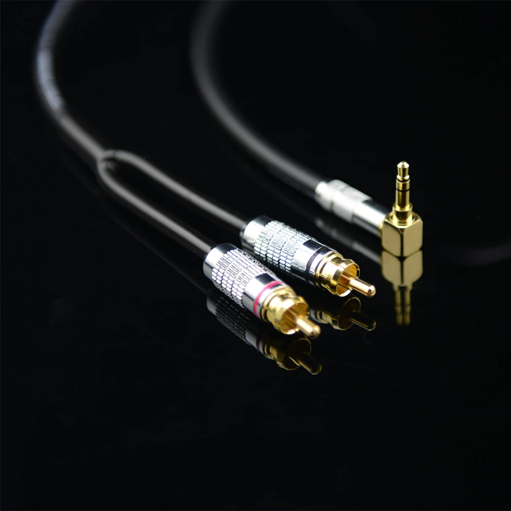 Стандартный аудиокабель MonsterProlink 100 стерео кабель 3 5 мм 2 RCA под прямым углом для MP3