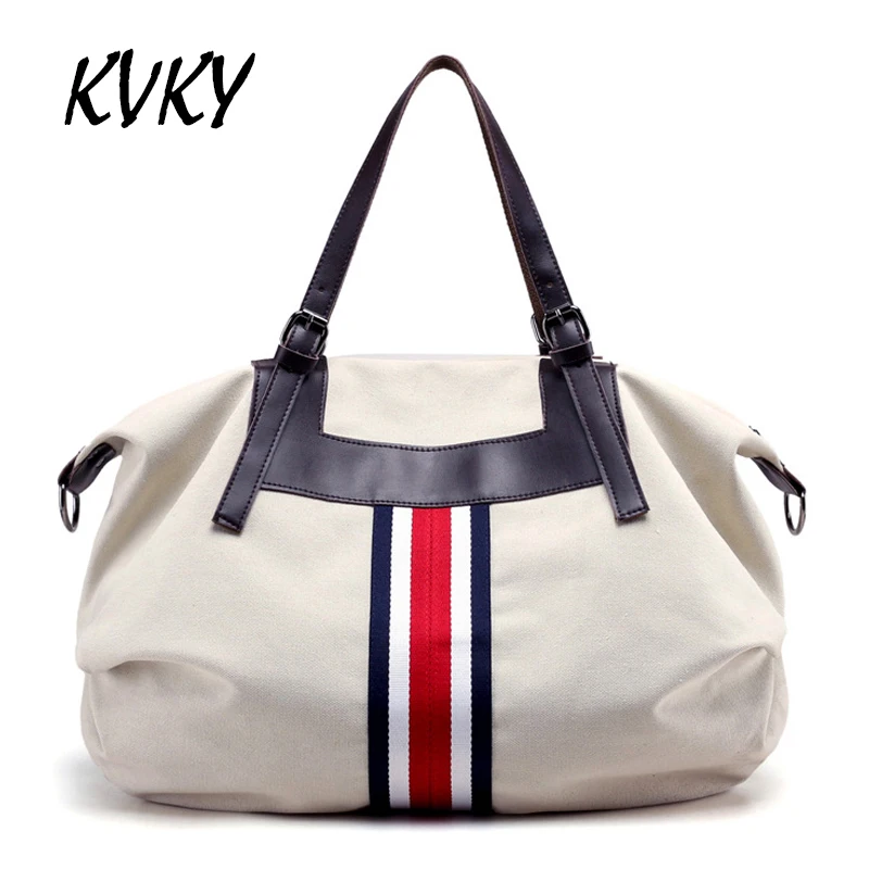 KVKY New Luxury canvas women bags handbags high quality famous brand