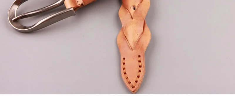 FAJARINA Ladies Fashion Design Pure Cow Skin Leather Belt Retro Styles Weave All-match Manual Cowhide Belts for Women N17FJ225 ladies belt