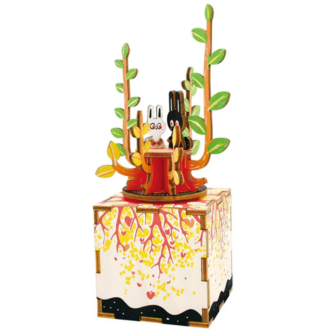 

Spring Theme Shape 3D Puzzle Building Blocks DIY Music Box Stem Toys for Home Decoraction Sets