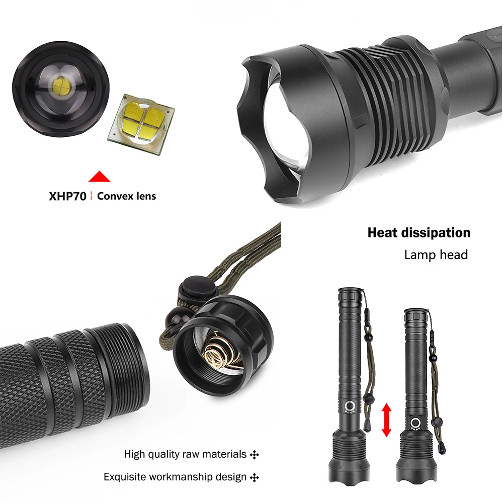5000лм XHP70/XHP50 флэш-светильник usb зарядка лампа масштабируемый светодиодный фонарь мощный светильник для отдыха на природе z50