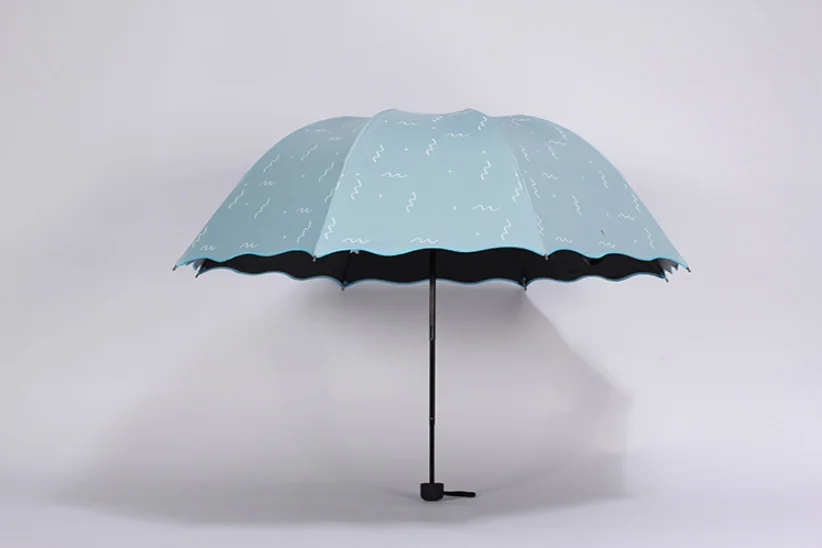 Creative Women Sun Umbrella Clear Umbrellas Fashion Three Folding