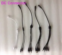 1 DC Женский/4Pin RGB LED Connector до 2/3/4/5 разъем провода DC разветвитель Питания Кабель-адаптер LED для камеры светодиодные полосы