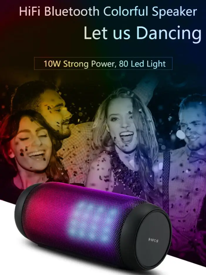 10W led bottle bluetooth speaker nfc tf  (1)