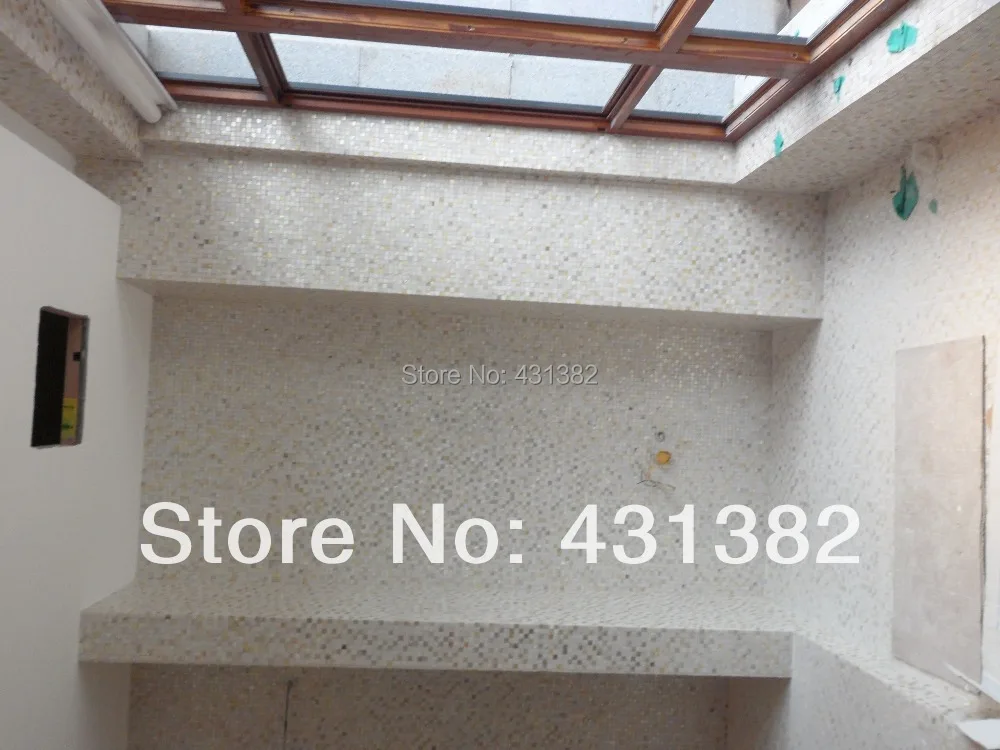 Building material freshwater shell mosaic tile