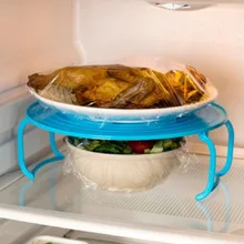 3 цвета, пластиковая подставка для микроволновой печи, многофункциональная кухонная тарелка, пластиковый штабелер, крышка и охлаждающая стойка, кухонный инструмент IC892916