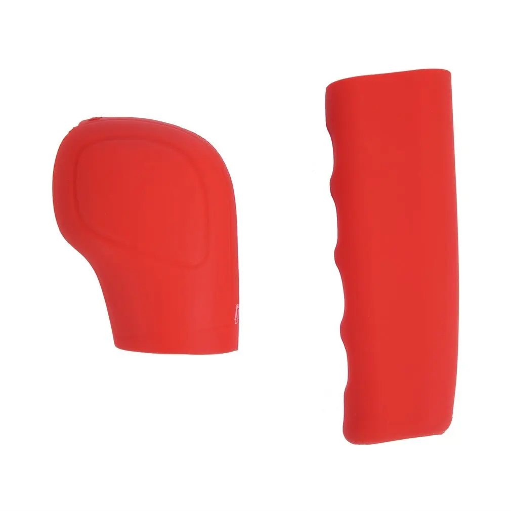 

2Pcs Silicone Car Gear Knob Cover Head Glove Gear Collars Handbrake Grips Sleeve Car Hand Brake Covers Car-styling Free Shipping