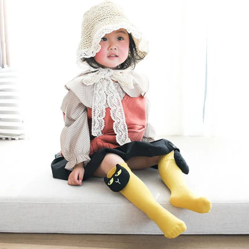 Baby Girl Cute Cute Cartoon Socks Tights Candy Color Cotton Long Socks Party Infant Children Soft Crib Leg Warmer Pads