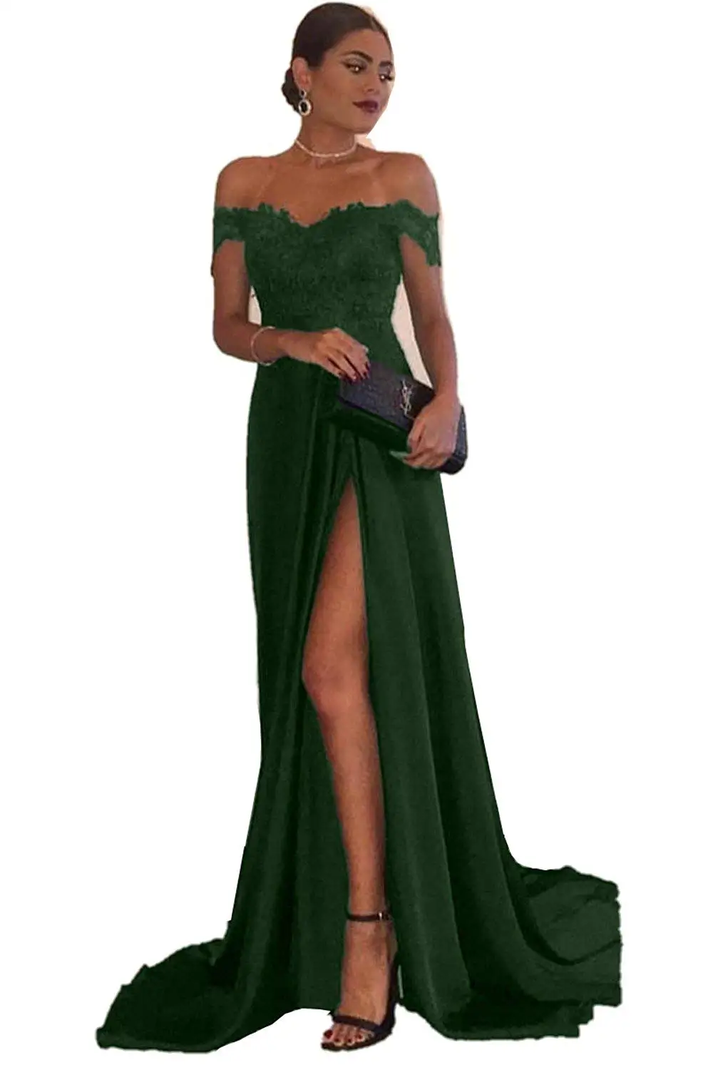 macys dark green dresses