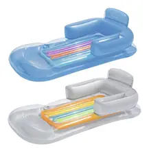 Надувная плавающая кровать для бассейна, погружаемый в воду ряд плавания кольцо для взрослых кровать для воды бассейн вечерние с подлокотниками держатель чашки спинка Recline