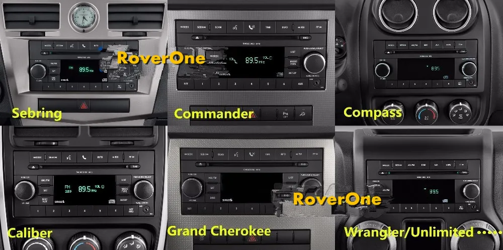 Top RoverOne Android 9.0 Car Radio Multimedia Player For Jeep Commander Compass Wrangler Unlimited Grand Cherokee For Dodge RAM 5