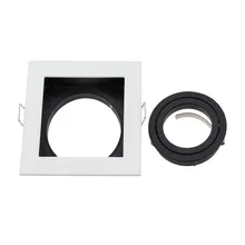 6 шт. Светодиодный точечный светильник квадратный Встраиваемый светодиодный потолочный светильник с регулируемой рамкой MR16 GU10 светильник-светильник