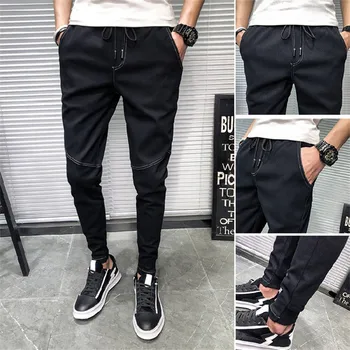 

Spring and Summer Fashion Wild Overalls Korean Micro-elastic Harem Pants Casual Comfortable Jeans New Trend Pants