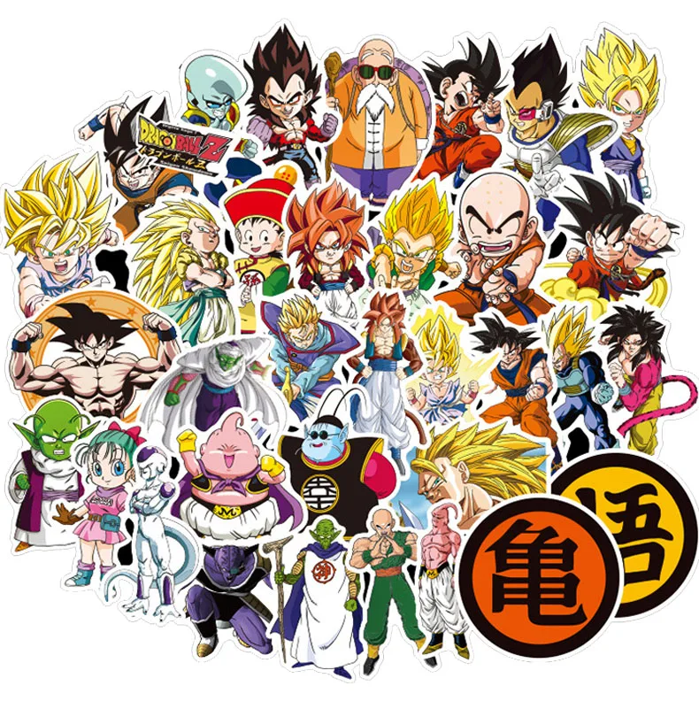 

100 pcs Dragon Ball Super Z Stickers Anime Goku Vegeta Decals Sticker to Laptop Suitcase Guitar Fridge Bicycle Motorcycle Car
