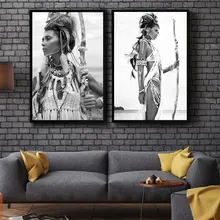 Индийская женщина, скандинавский постер, девушка, настенное искусство, холст, живопись, плакаты и принты, настенные картины для гостиной, домашний декор, без рамы
