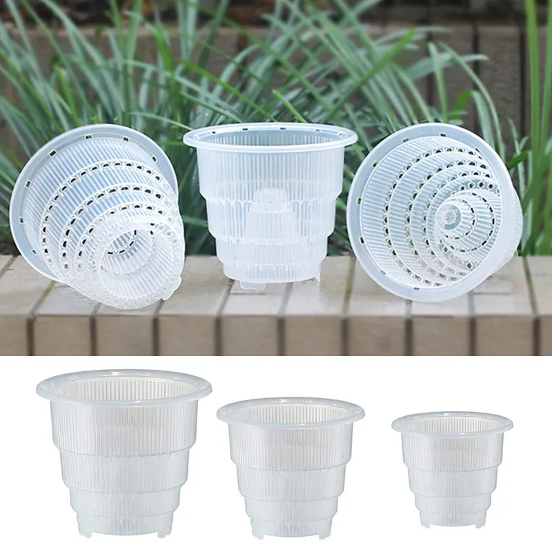 

Plastic Mesh Pot Orchid Flower Planter Container Home Gardening Decor can CSV