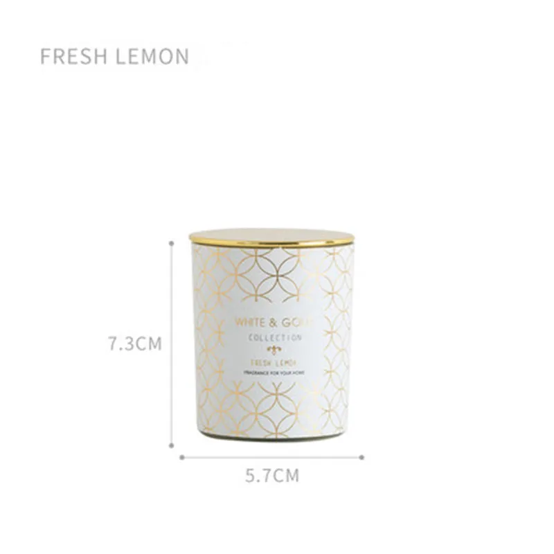 Ванильная Роза Led ароматерапия свечи искусство ароматерапия романтическая чашка свеча аромат подарок Velas De Cera элегантное украшение для дома S5C - Цвет: fresh lemon