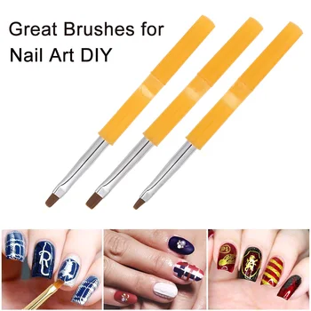 

9pcs UV Gel Acrylic Nail Brushes Kit False Nail Tips Professional Nail Art Design Painting Pen Set Nail Manicure Tool Pen