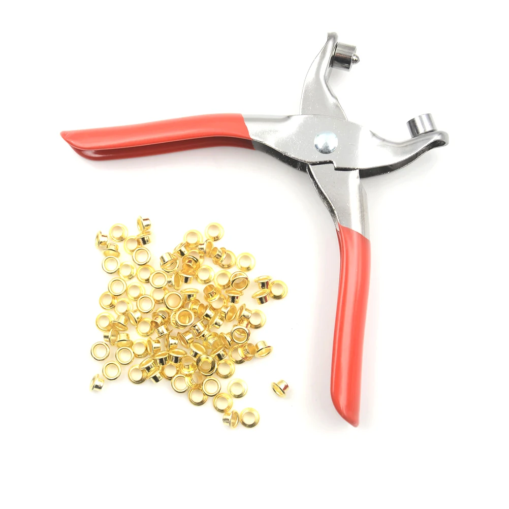 2in1 Hole Setting Plier Cloth Punch Eyelet Leather Card Shoe Grommet Bag/_