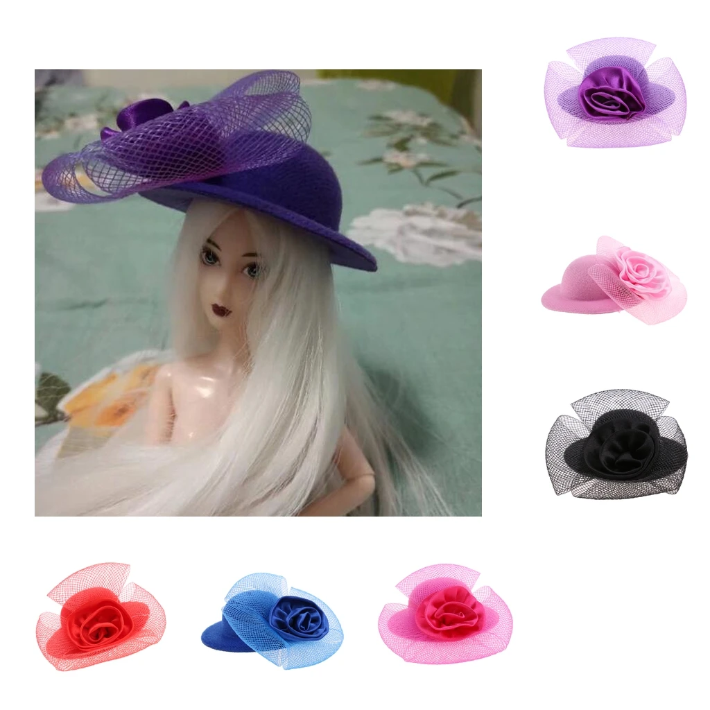  6Pcs Vintage Millinery Hat Cap for 28-30cm   Doll Baby Girls Clothing Clothes Accessories