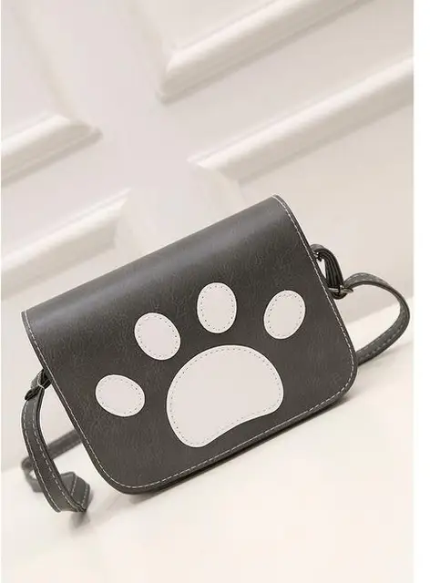 Online 1 Piece Cat Dog Paw Print Flap Handbags Hot Women 1 Piece Cat Dog Paw Print Flap Handbags Hot Women Ping Coin Satchel Las Joker Shoulder Messenger Crossbody Bag