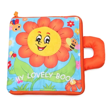 

3D Soft Cloth Baby Early Learning Books Rustle Sound Infant Educational Stroller Newborn Baby 0-12 month Rattle Toys