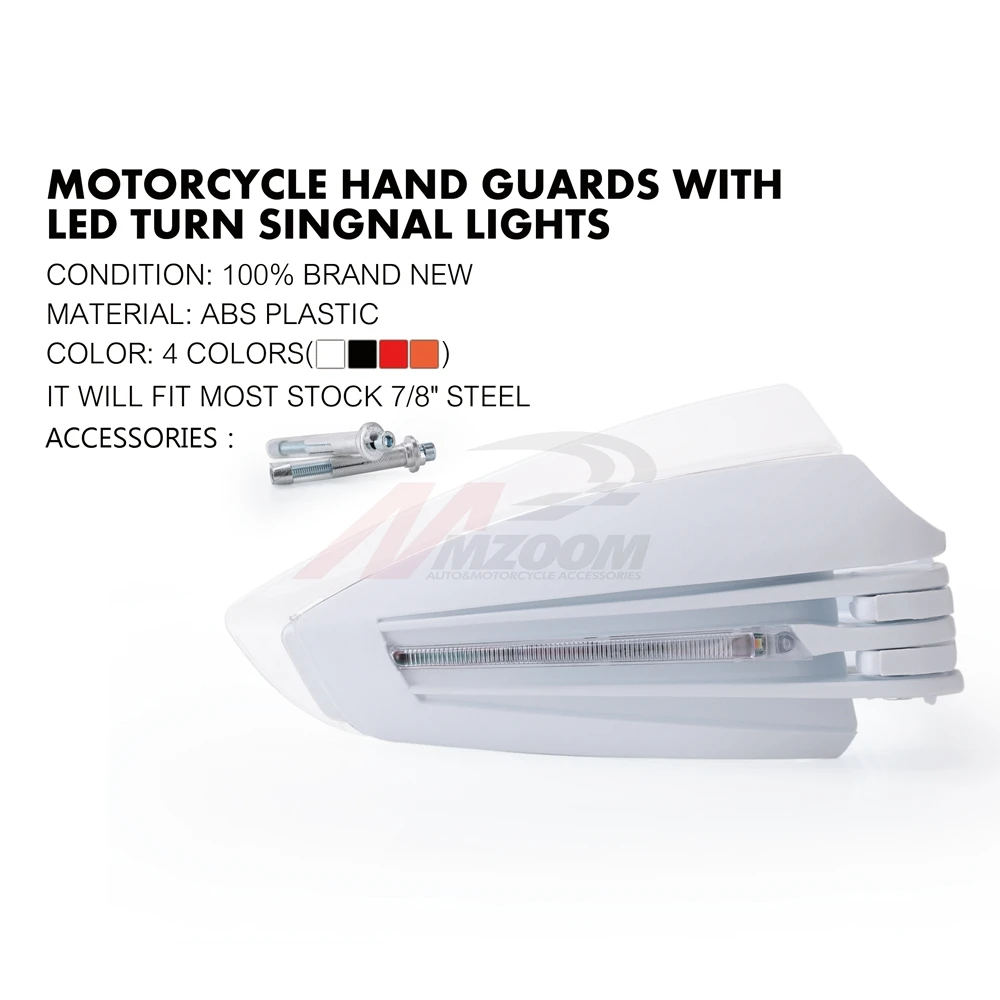 Универсальный 7/" 22 мм аксессуары для мотоциклов ручные охранники с светодиодный светильник сигнала поворота карбоновые ручные протекторы для KTM Honda Kawasaki