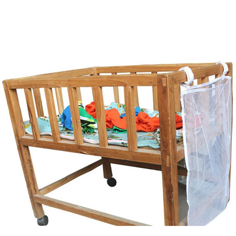 New Crib Toy Bag Baby Cot Bed Hanging Storage Netting Bag Newborn