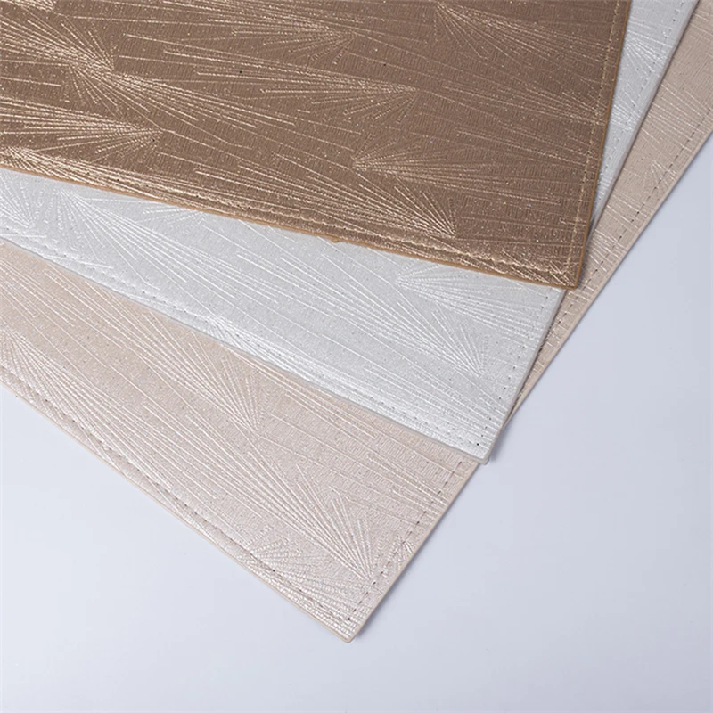 

46x33cm Kitchen Table Mat PU Leather Place Mat Drink Coaster Insulation Pad Table Mats for Dining Table Placemat Rated