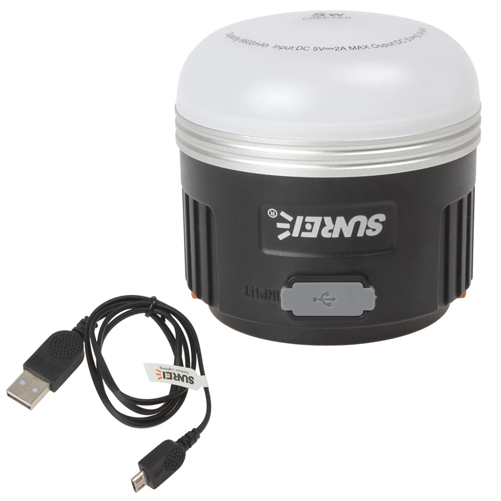 

Sale Super Bright  Outdoors Camp SUNREE CC2 XP-G R5 5W LED Camping Lantern USB Rechargeable Lamp with 6600mAH Battery