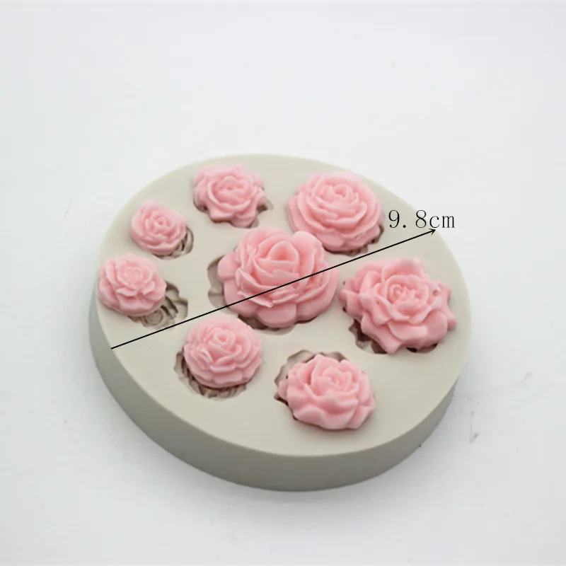 Mini 3d flower sugar craft chocolate fondant Silicon gel mold cake decoration silicone soap molds for soap making