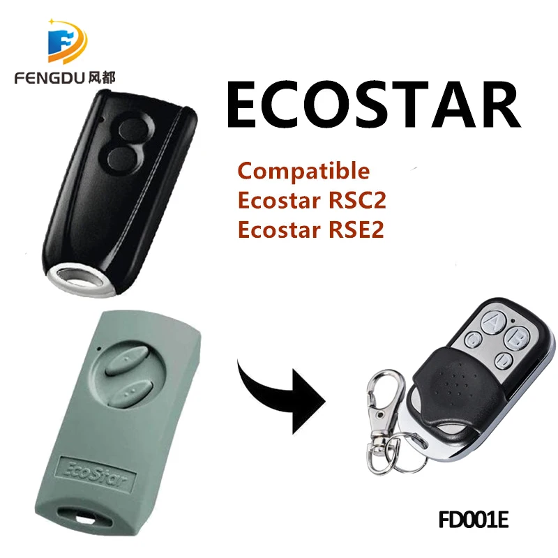 

2PCS Hormann RSC2-433 Compatible Remote Control Replacement FOB 433,92Mhz