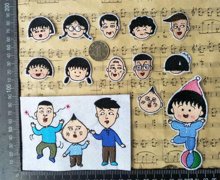 

13pcs cartoon Chi-bi Maruko Embroidered patches sew on Motif DK Applique embroidery accessory baby diy