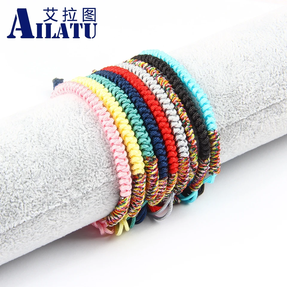 Ailatu оптовая продажа 10 шт./лот многоцветные браслеты Tibet Goodluck хороший подарок для