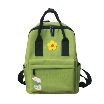 

Alice in Wonderland Women Backpacks Floral Rabbit Print Bookbags Backpack School Bag For Girls Rucksack Female Travel Backpack