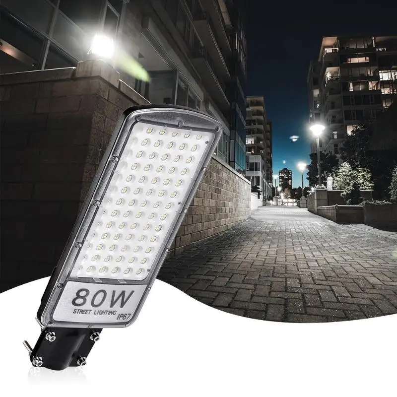 

Waterproof Street Lights 80W 110V LED Road Street Flood Light Outdoor Garden Wall Lamp Outdoor Lighting