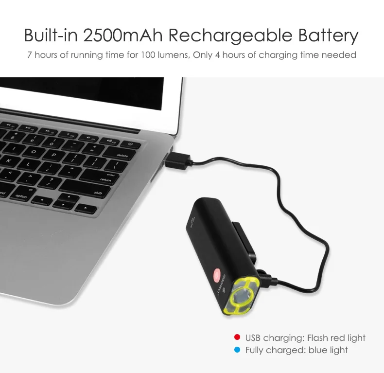 Clearance Gaciron 400Lm USB Rechargeable Bicycle Front Light 18650 Battery LED MTB Handlebar Flashlight Cycling Road Bike Headlight Torch 3