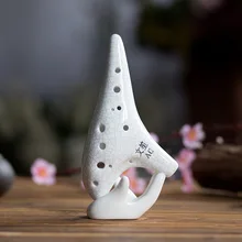 Чистая белая AC Регулируемая новая ледяная, с трещинами трещина 12 отверстий окарина подходит для школьной группы