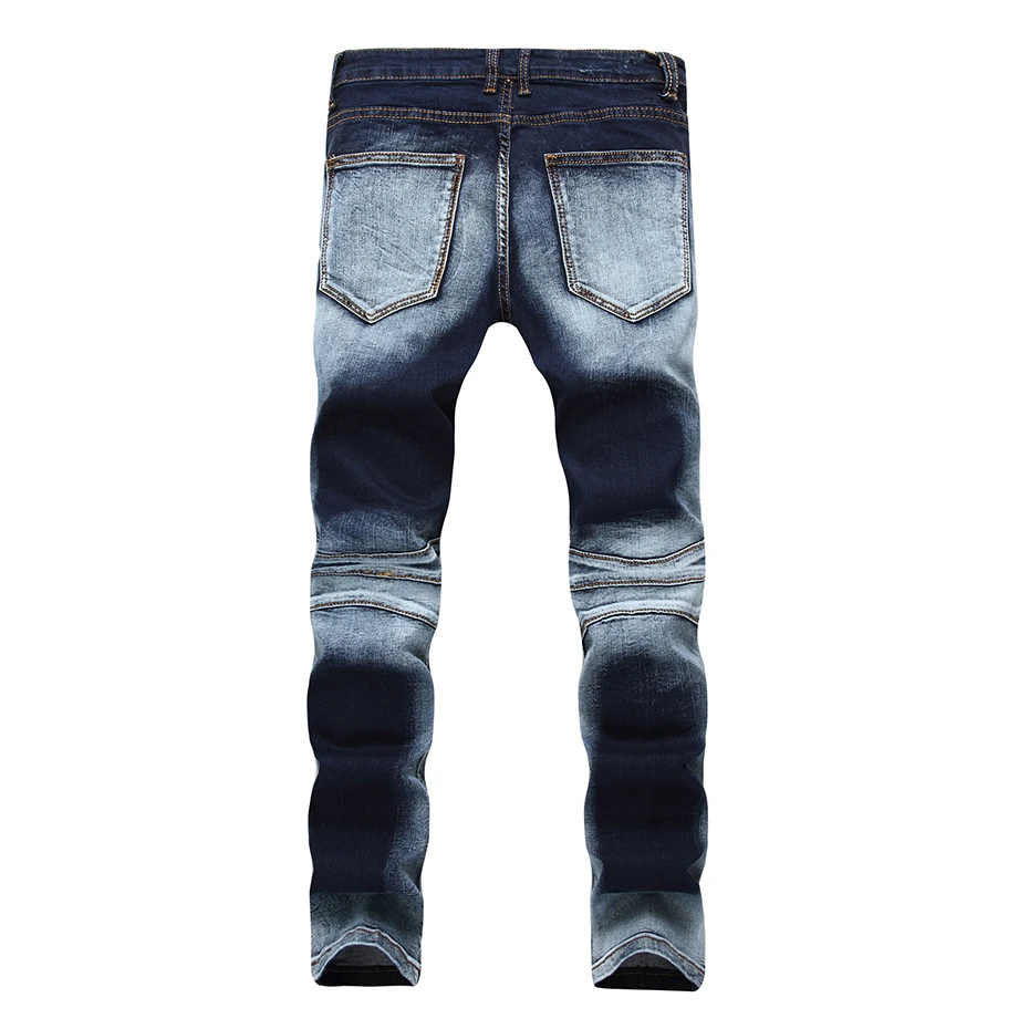 ABOORUN Hi Street, мужские байкерские джинсы, рваные джинсы со снежинками, брендовые Дизайнерские мужские джинсы в стиле хип-хоп, уличная одежда, x1463
