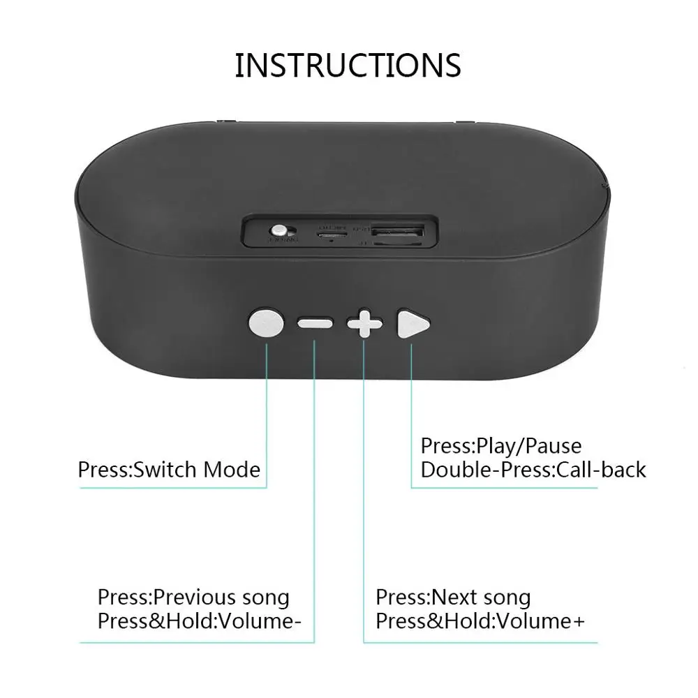 Новое поступление 3 Вт беспроводной Bluetooth динамик сабвуфер MP3 музыкальный плеер